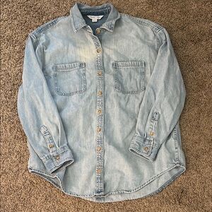 Old Navy Blue Casual Button Down Shirt